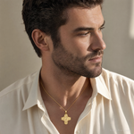 14k 4-Way Medal Pendant - Model Shot