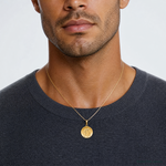 14k Saint Joseph Medal Charm - Model Shot