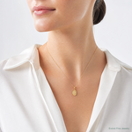 14k Miraculous Medal Charm - Model Shot