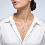 14k Filigree Charm Holder - Model Shot