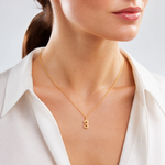 14k Medium Diamond-cut Number 3 Charm - Model Shot