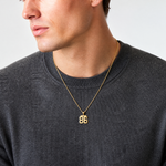 14k Medium Polished Number 86 Charm - Model Shot