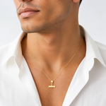 14ky Casted Medium Polished Top Charm - Model Shot