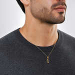 14k Polished Number 1 Pendant - Model Shot