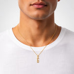 14k Polished Number 6 Pendant - Model Shot
