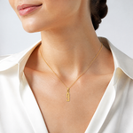 14k Polished Number 9 Pendant - Model Shot