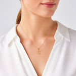 14k Polished Number 16 Pendant - Model Shot