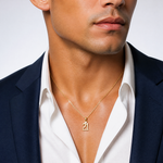 14k Polished Number 21 Pendant - Model Shot