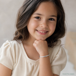 Sterling Silver RH-plated Polished 5mm w/ Safety Hinged Children's Bangle - Model Shot