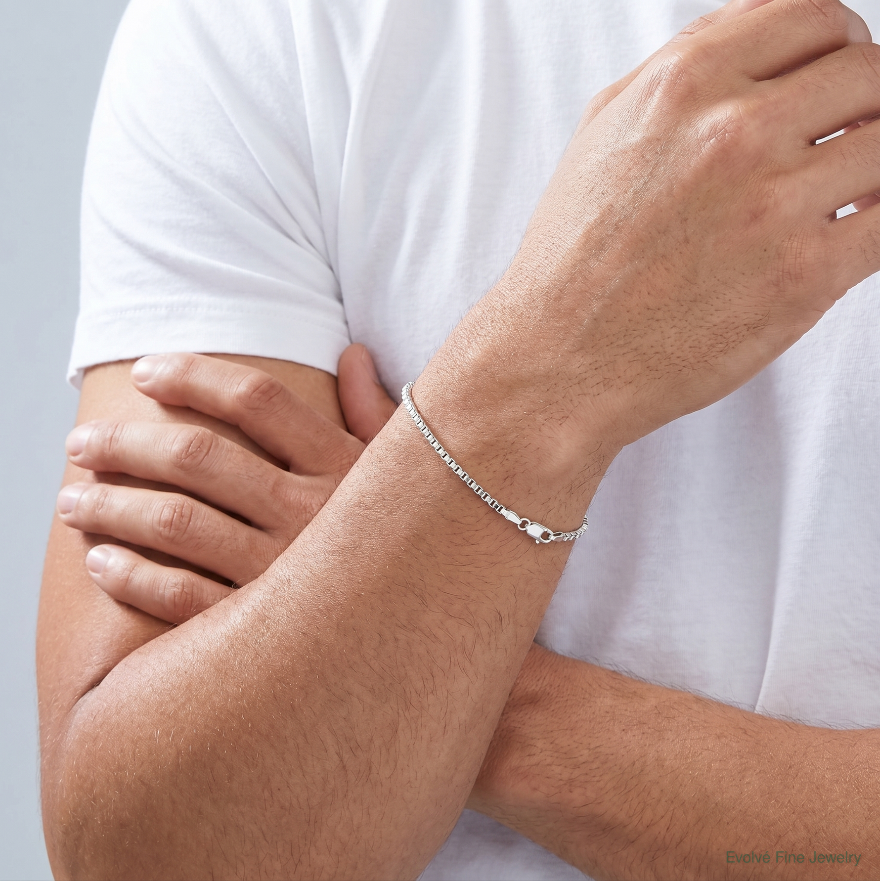Sterling Silver 1.9mm Box Chain - Model Shot