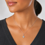 Sterling Silver Maple Leaf Charm - Model Shot