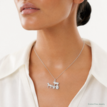 Sterling Silver Horse & Carriage Charm - Model Shot
