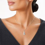 Sterling Silver Cat Charm - Model Shot
