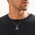 Sterling Silver Music Staff Charm - Model Shot