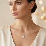 Sterling Silver D/C Shell Charm - Model Shot