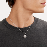 Sterling Silver Baseball Charm - Model Shot