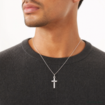 Sterling Silver Latin Cross Pendant - Model Shot