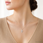 Sterling Silver Celtic Cross Charm - Model Shot