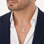 Sterling Silver Lobster Chain Slide Charm - Model Shot