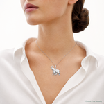 Sterling Silver Elephant Charm - Model Shot