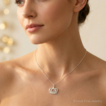 Sterling Silver Crown Charm - Model Shot