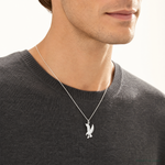 Sterling Silver Eagle Charm - Model Shot