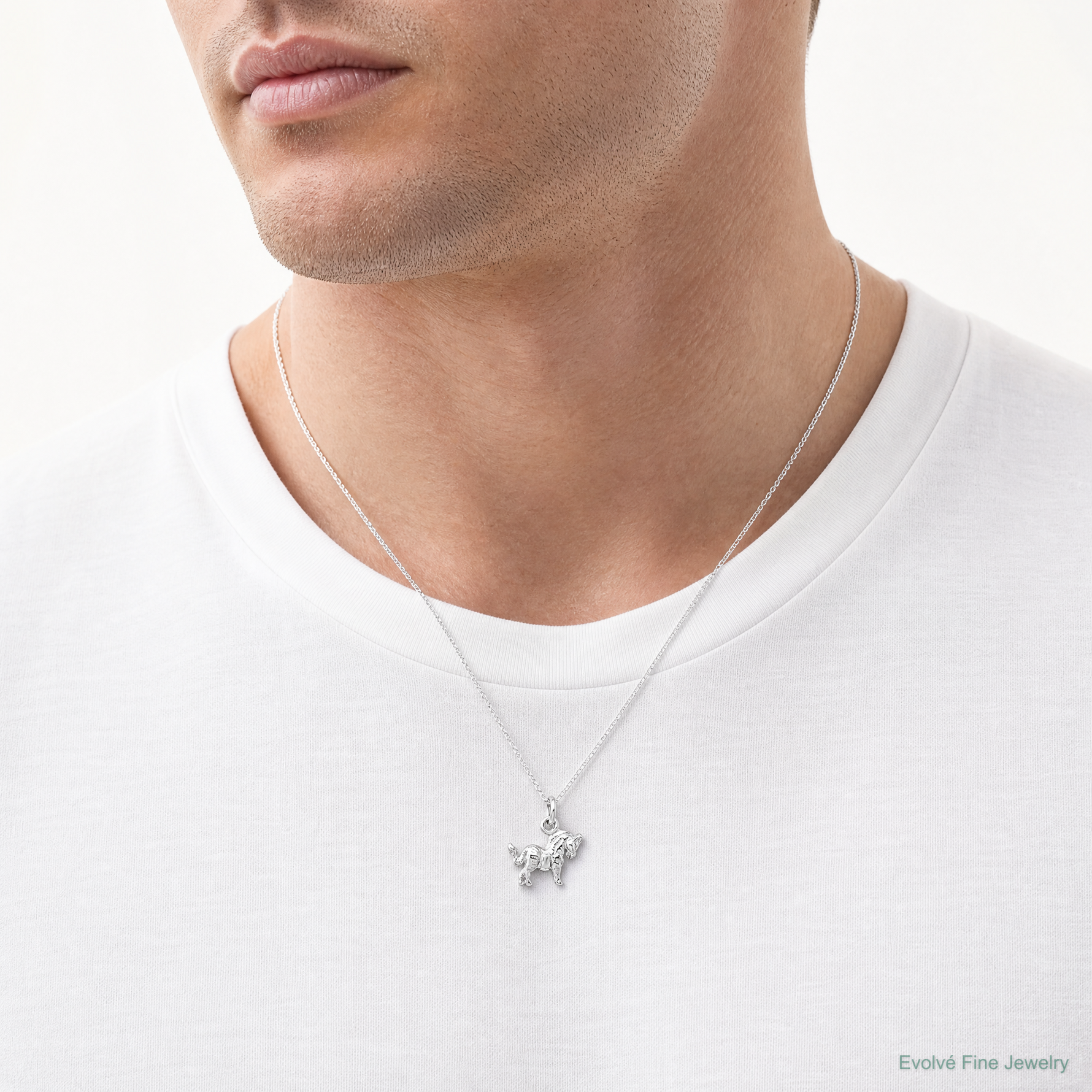 Sterling Silver Horse Charm - Model Shot