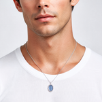 Sterling Silver Platinum-plated Miraculous Medal - Model Shot