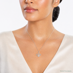Sterling Silver Menorah Charm - Model Shot