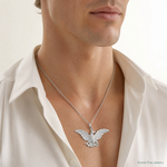 Sterling Silver Eagle Charm - Model Shot