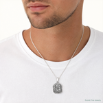 Sterling Silver Antiqued Dog Charm - Model Shot