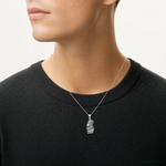 Sterling Silver Antiqued Squirrel Charm - Model Shot