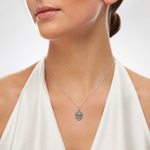 Sterling Silver Antiqued Ecce Homo Medal - Model Shot