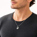 Sterling Silver Antiqued Swan Charm - Model Shot