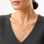 Sterling Silver Crucifix Pendant - Model Shot