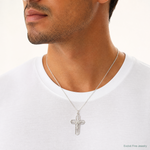 Sterling Silver Crucifix Pendant - Model Shot