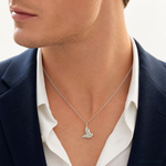 Sterling Silver Praying Hands Charm - Model Shot