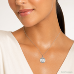 Sterling Silver Antiqued St. Gerard Medal Pendant - Model Shot