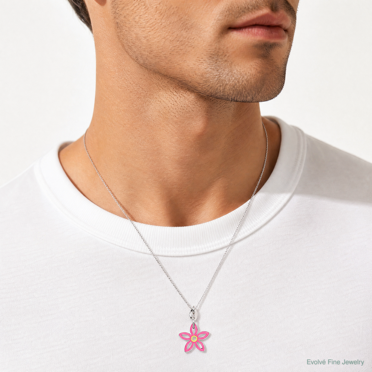 Sterling Silver Enameled Charm - Model Shot