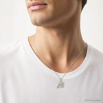 Sterling Silver Dolphin Pendant - Model Shot