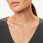 Sterling Silver Passion Cross Charm - Model Shot