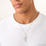 Sterling Silver Soccer Player Charm - Model Shot