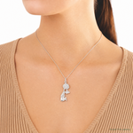 Sterling Silver Cheerleader Charm - Model Shot