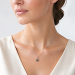 Sterling Silver Antiqued Spider Charm - Model Shot