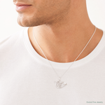 Sterling Silver French Horn Charm - Model Shot