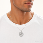 Sterling Silver Horseshoe with Boot Charm - Model Shot