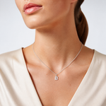 Sterling Silver Letter B Initial Charm - Model Shot