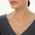 Sterling Silver Elephant Charm - Model Shot
