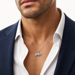 Sterling Silver Panther Charm - Model Shot