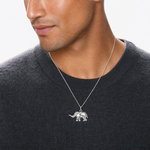 Sterling Silver Elephant Charm - Model Shot